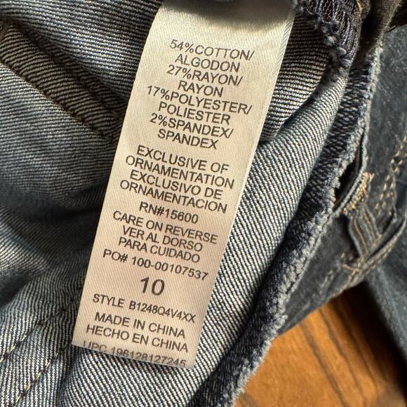 Democracy Women's Skinny Jeans Size 10 Dark Wash Ab Technology Stretch Denim - Picture 10 of 10